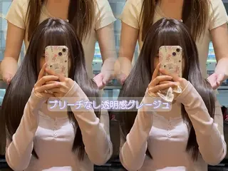ロング カラー 顔周りカット/ 透明感カラー/ユイのヘアスタイル