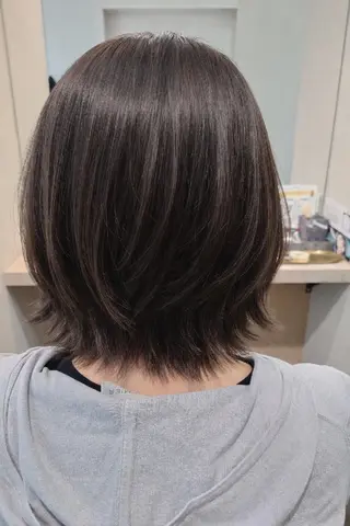 ミディアム 縮毛矯正💇艶髪 シノハラ✨髪質改善のヘアスタイル