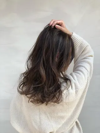 セミロング カラー 増山 大起のヘアスタイル