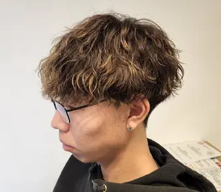 ショート パーマ カラー メンズ 【イケメン風パーマ】 SHOFYのヘアスタイル