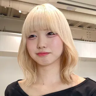 ミディアム カラー ハイトーン×レイヤー /遠藤将太のヘアスタイル