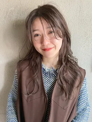 ロング パーマ パーマ/レイヤー 岩山丈一郎のヘアスタイル