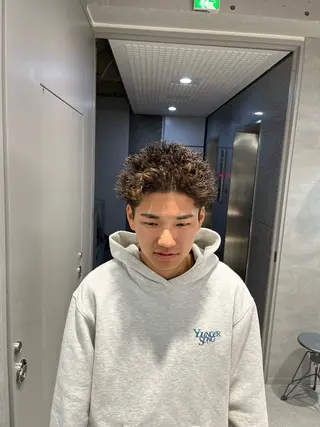 ショート カラー パーマ メンズ 🔥メンズ 特化🔥菊水皐暉🔥のヘアスタイル