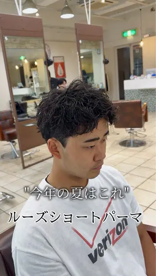 ショート パーマ スパイキーショート/ メンズパーマ/関内涼のヘアスタイル