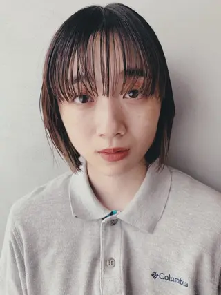ショート カラー パーマ ボブパーマコテ巻き風 パーマNo1深江秀平のヘアスタイル