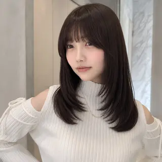ミディアム 🦋韓国風レイヤー/ 艶髪矯正🦋凛太郎のヘアスタイル