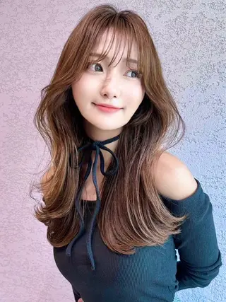 ミディアム ❤️縮毛矯正❤️ 髪質改善❤️平野実花のヘアスタイル