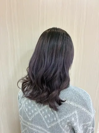 セミロング カラー 齋藤 多美のヘアスタイル