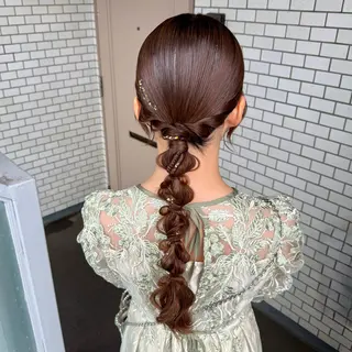 ロング ヘアアレンジ 褒められヘアメイク /ボブ女子🐶みおのヘアスタイル