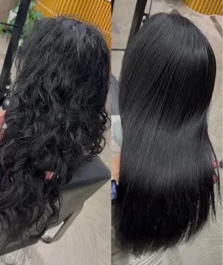 ロング 💖ブリーチ縮毛矯正 髪質改善💖ケンシンのヘアスタイル