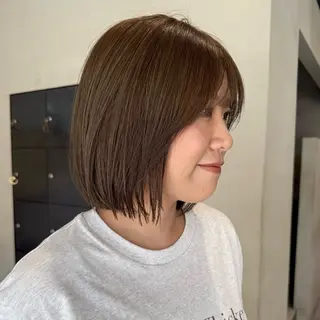 ショート ボブ/グレージュ ブリーチなし/ひなこのヘアスタイル
