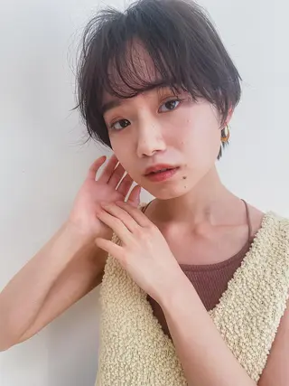 ショート カラー パーマ BASSA 下井草店のヘアスタイル
