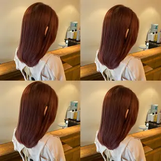 ミディアム カラー 透明感カラー✂︎ /縮毛矯正/YUKAのヘアスタイル