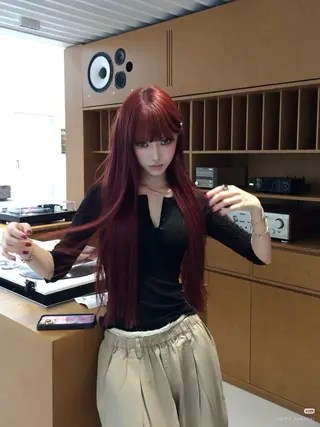 カラー 透明感×暖色カラー 🍒𝐘𝐮𝐤𝐚のヘアスタイル