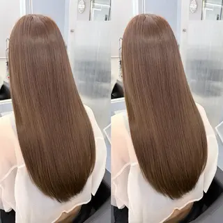 ロング ハイトーン🎀 暖色系カラー🎀愛美のヘアスタイル