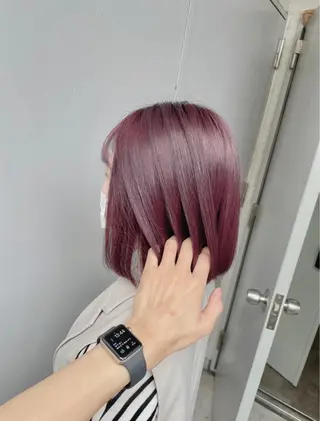 ミディアム カラー ベージュカラー💖 やすひろのヘアスタイル