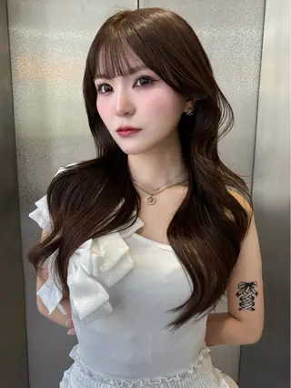 ロング カラー 透明感カラー Nau🎀のヘアスタイル