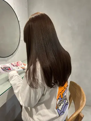 ロング ハイライト/レイヤー 木下翔太のヘアスタイル