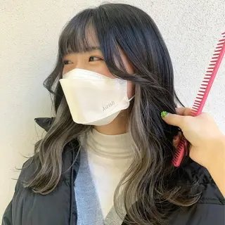 セミロング AMI🎀韓国ヘア 透明感カラーのヘアスタイル