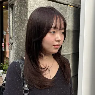 セミロング カラー 🌺盛れる爆ツヤ カラー🌺リオのヘアスタイル
