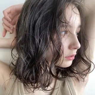 ミディアム パーマ 暖色カラー🧡 ボブ🧚‍♀️マナのヘアスタイル