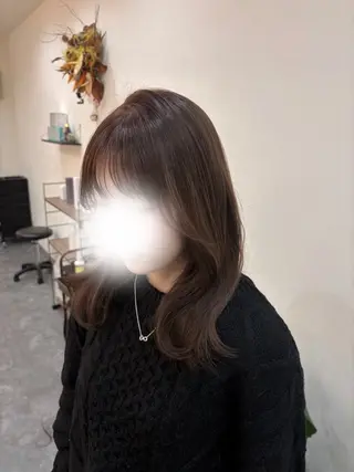 セミロング カラー ヘアアレンジ 郡山/透明感カラー /馬場アンドレアのヘアスタイル