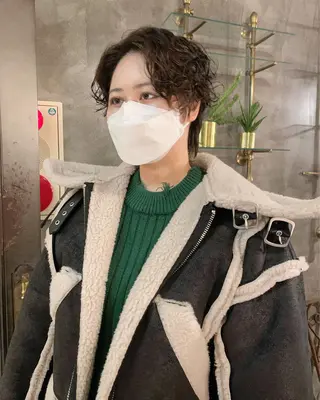 ショート パーマ 圧倒的デザイン力 店長🎨RENAのヘアスタイル