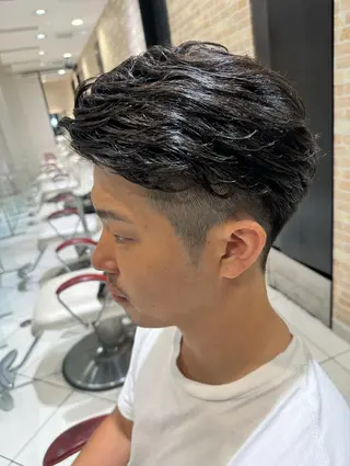 ショート パーマ メンズ ヘアアレンジ 💈メンズ特化 美容師サキ💈のヘアスタイル