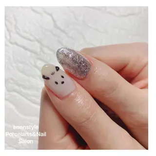 ミディアム ネイル 🐾enen style 🐾のネイルデザイン