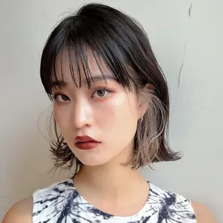 ショート カラー レイヤー専門家 ダブルカラー修のヘアスタイル