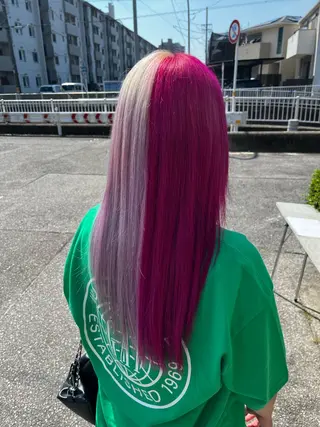 セミロング カラー 大坪 拓斗のヘアスタイル