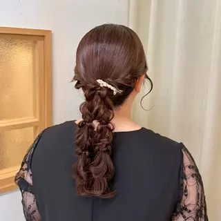 ミディアム ヘアアレンジ 褒められヘアメイク /‎ボブ女子🐶みおのヘアスタイル