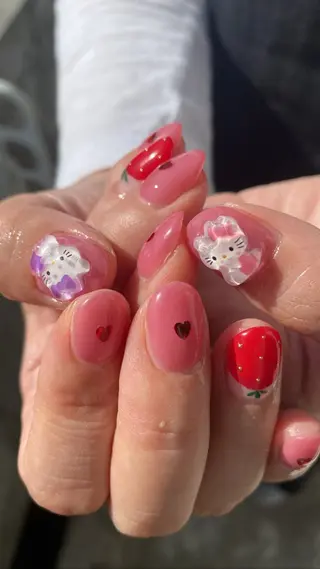 ショート カラー ネイル tetty nailsalonのネイルデザイン