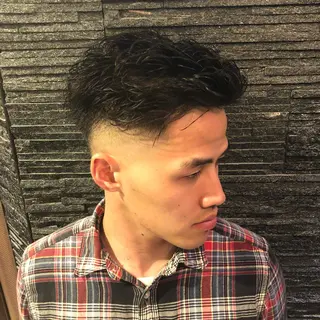 ショート パーマ メンズ 木村 りきのヘアスタイル