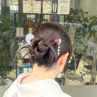 ミディアム ヘアアレンジ ヘアセット/艶カラー emi🍒のヘアスタイル