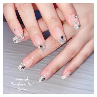 ミディアム ネイル 🐾enen style 🐾のネイルデザイン