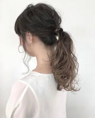 ロング カラー ヘアアレンジ 榎園 由美のヘアスタイル