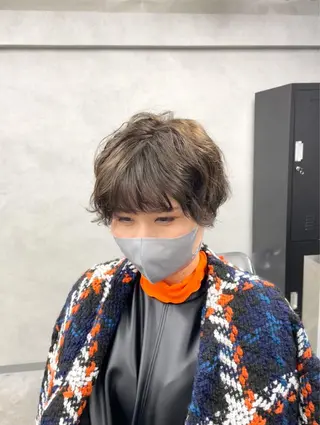ショート カラー パーマ ヘアアレンジ メンズ キッズ 大人スタイル 太田のヘアスタイル