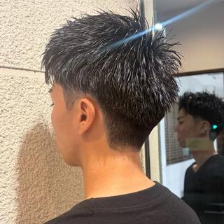 ヘアアレンジ メンズ ボブ&寒色🎐ᩚ 短髪 COCOROのヘアスタイル