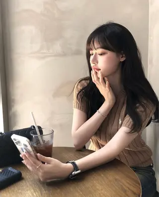 ロング カラー パーマ ヘアアレンジ メンズ 上品＆韓国風 🥀海心🥀のヘアスタイル