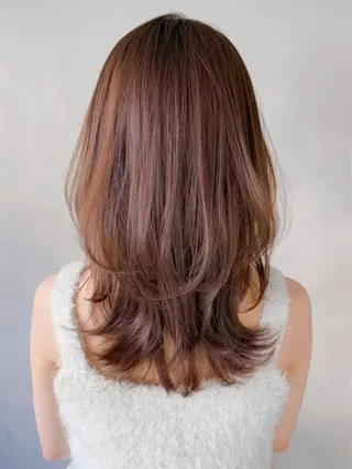 ロング カラー 大島 美空のヘアスタイル