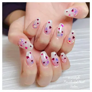 ミディアム ネイル 🐾enen style 🐾のネイルデザイン
