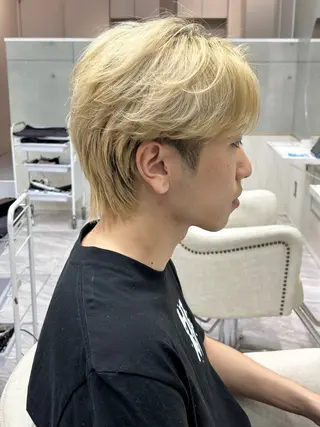 ショート カラー メンズ 岩城 滉成のヘアスタイル