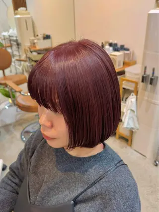 ショート 🧡ボブ/うる艶カラ ー🩵　さくら🌸のヘアスタイル
