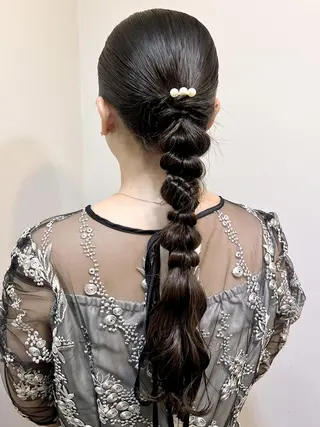 ヘアアレンジ 🤍ヘアセット.ヘア アレンジ湯山詩織🤍のヘアスタイル