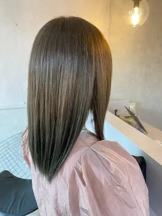 ミディアム 💜髪質改善/ 艶カラー/ミナ🩷のヘアスタイル