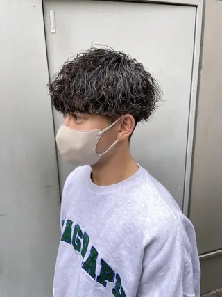 メンズ センターパート マスターかずまのヘアスタイル
