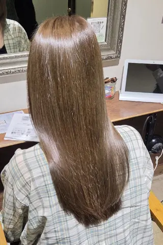 ロング カラー さやか/暗髪カラー /透明感ワンカラーのヘアスタイル