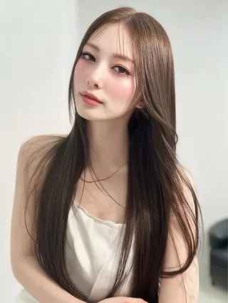 ロング カラー りきと🦋河原町 縮毛矯正/艶カラーのヘアスタイル