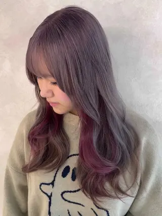 ロング カラー レイヤー／ハイトーン 🍎森貝洋亮🍎のヘアスタイル